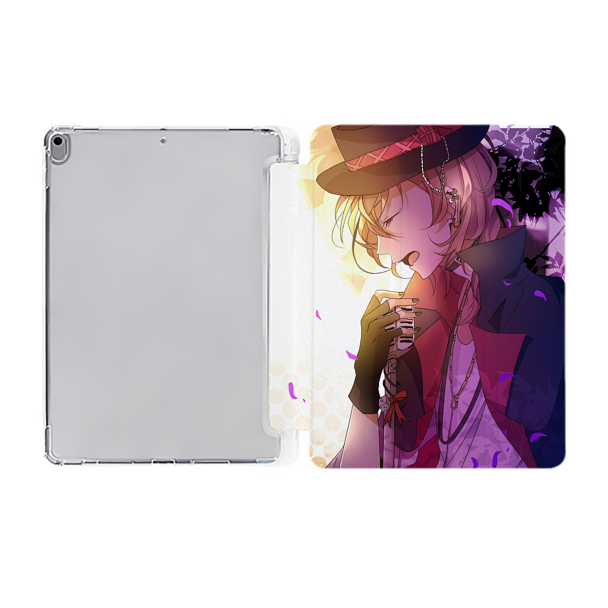 （画像用） 文豪ストレイドッグス Bungo Stray Dogs IPad ケース ペン収納付き 三つ折りスタンド PUレザー×シリコン 対応機種9.5/10.5/10.9インチ